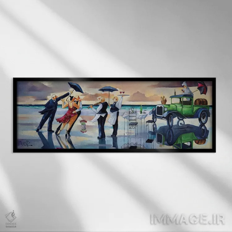 تابلو دکوراتیو شب قرار پنجم اثر رونالد وست - نمای قابدار مشکی