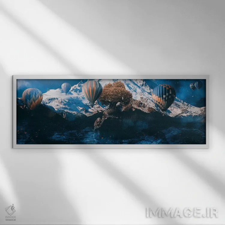 تابلو دکوراتیو کوشش های بزرگ اثر شاون رایکن - نمای قابدار سفید