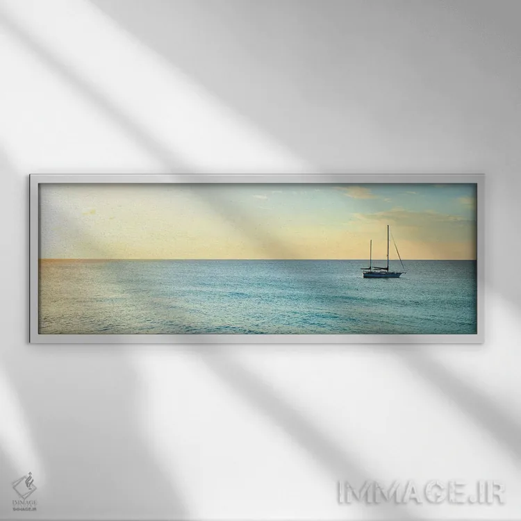 تابلو دکوراتیو افق بیمینی II اثر سوزان برایانت - نمای قابدار سفید