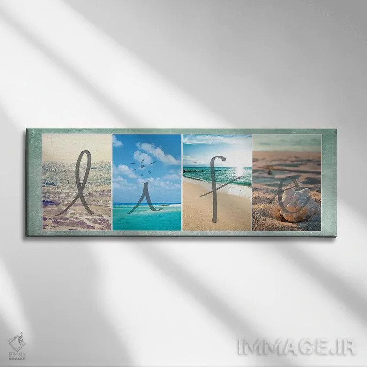 تابلو دکوراتیو زندگی دریایی اثر سوزان برایانت - نمای روبهرو روی دیوار