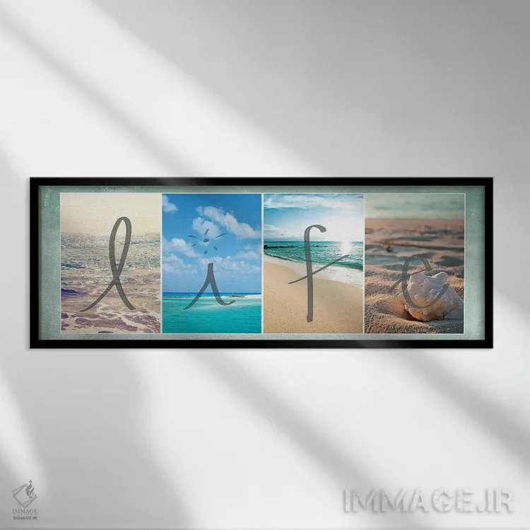 تابلو دکوراتیو زندگی دریایی اثر سوزان برایانت - نمای قابدار مشکی