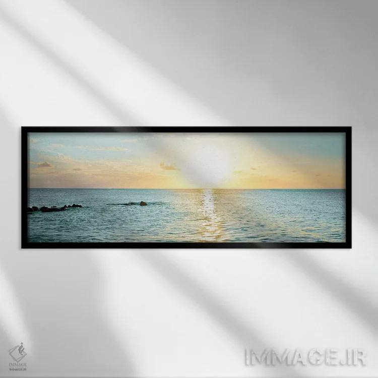 تابلو دکوراتیو افق بیمینی I اثر سوزان برایانت - نمای قابدار مشکی