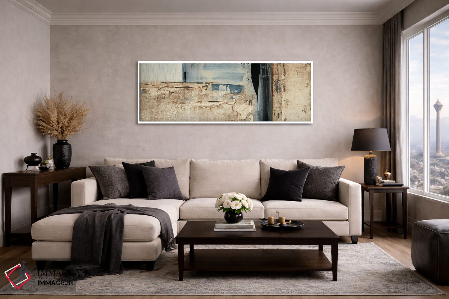 تابلو دکوراتیو دید تک رنگ اثر سارا وست - D3W