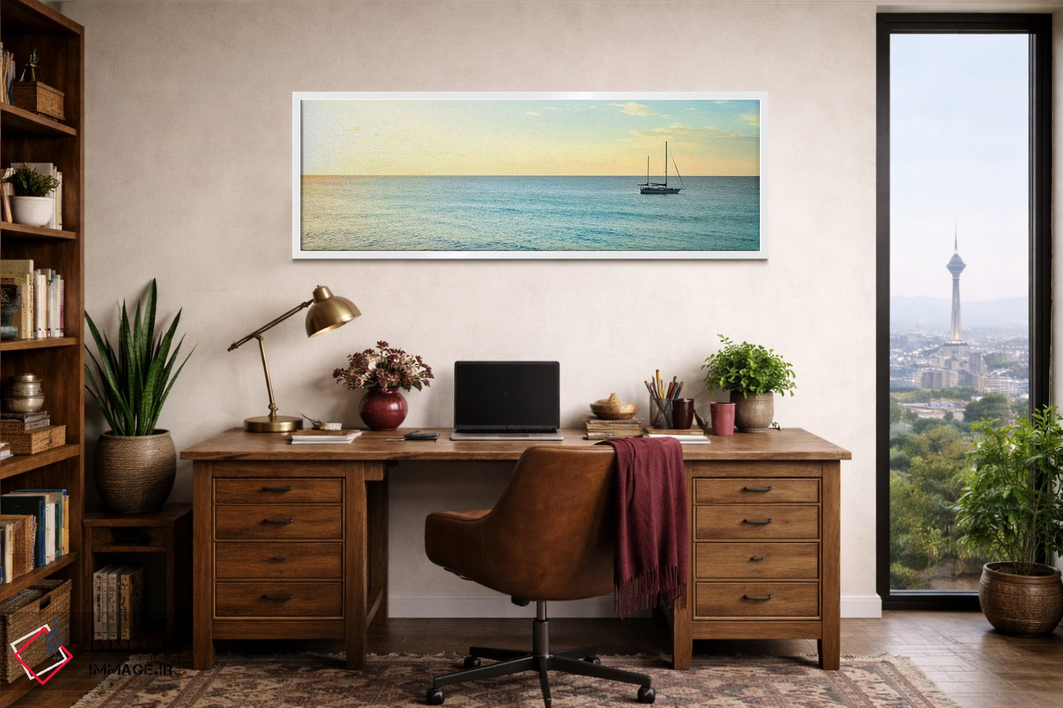 تابلو دکوراتیو افق بیمینی II اثر سوزان برایانت - D1W