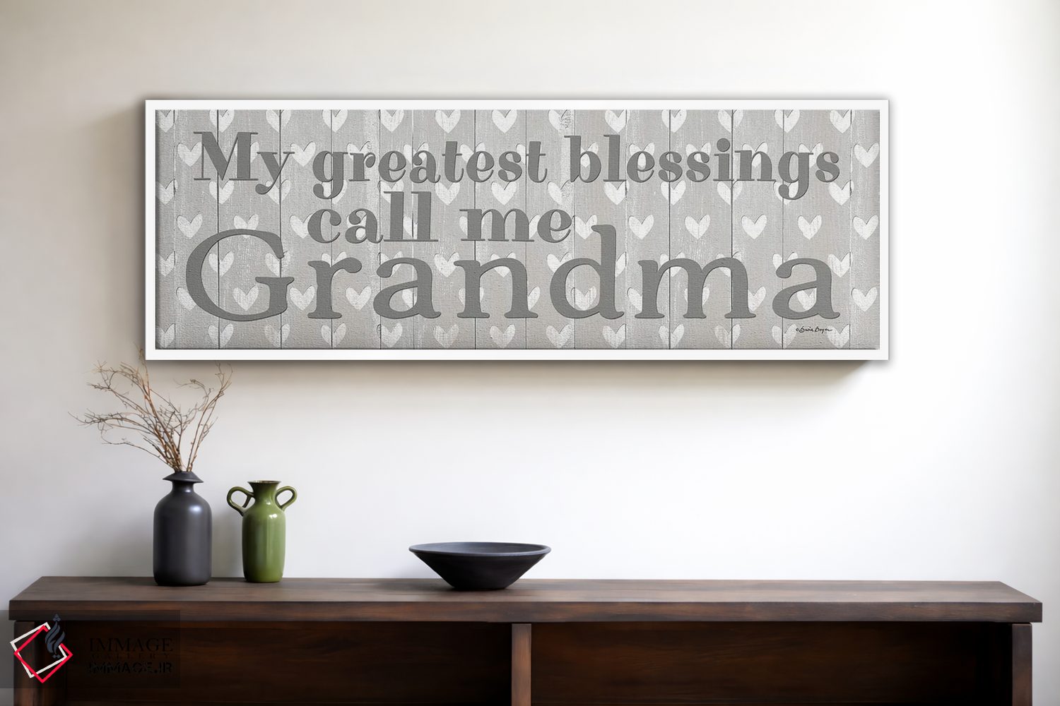 تابلو دکوراتیو بزرگ ترین نعمت هایم مرا مادربزرگ صدا می زنند اثر سوزی بویر - D1W