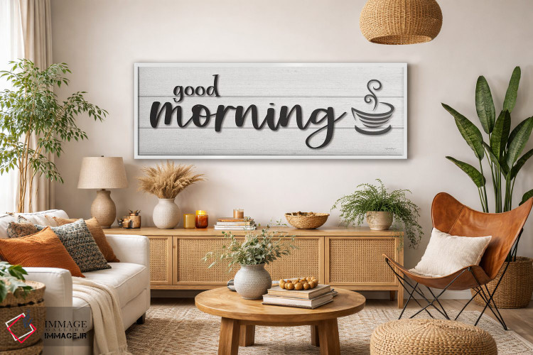 تابلو مدرن صبح بخیر اثر سوزی بویر - D3W