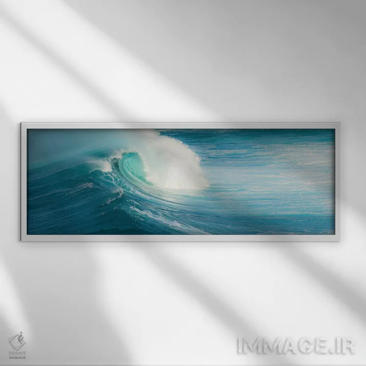 تابلو دکوراتیو آرواره ها اثر اسکات بنیون - نمای قابدار سفید