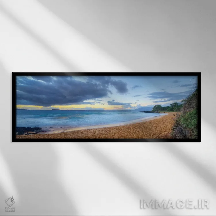تابلو دکوراتیو ساحل کوچک اثر اسکات بنیون - نمای قابدار مشکی