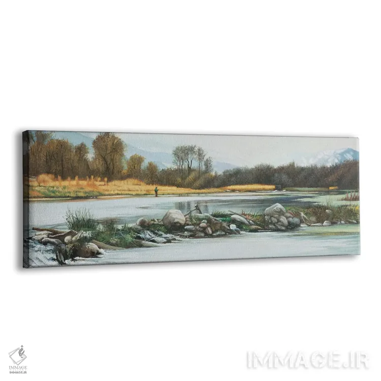 تابلو دکوراتیو ماهیگیری بالای سد اثر شرلی کلیری - نمای پرسپکتیو محصول