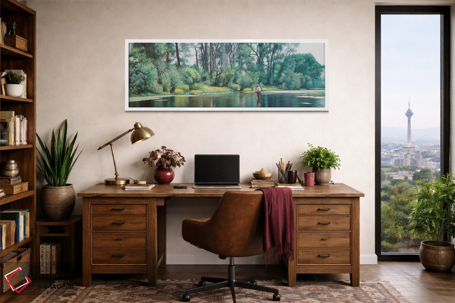 تابلو دکوراتیو رها کردن مگس روی آب اثر شرلی کلیری - D1W