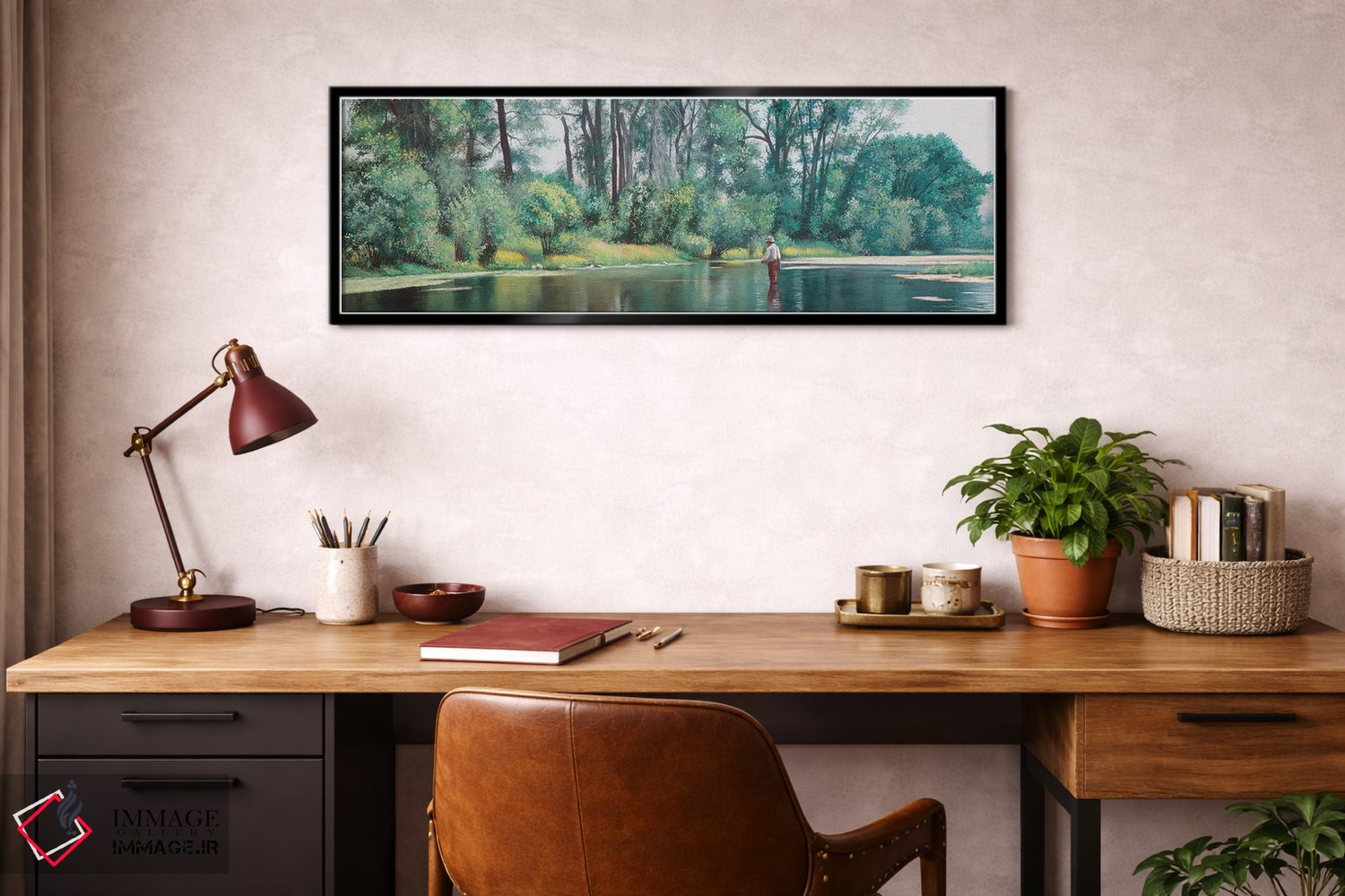 تابلو دکوراتیو رها کردن مگس روی آب اثر شرلی کلیری - D4B