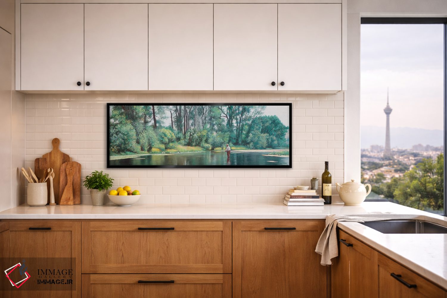 تابلو دکوراتیو رها کردن مگس روی آب اثر شرلی کلیری - D5B