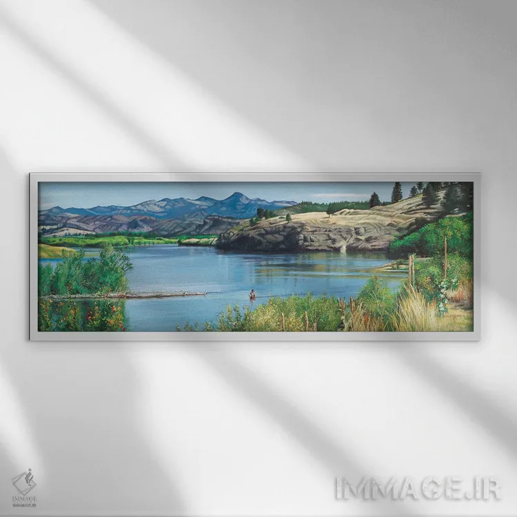 تابلو دکوراتیو عصر دیرهنگام در میسوری اثر شرلی کلیری - نمای قابدار سفید