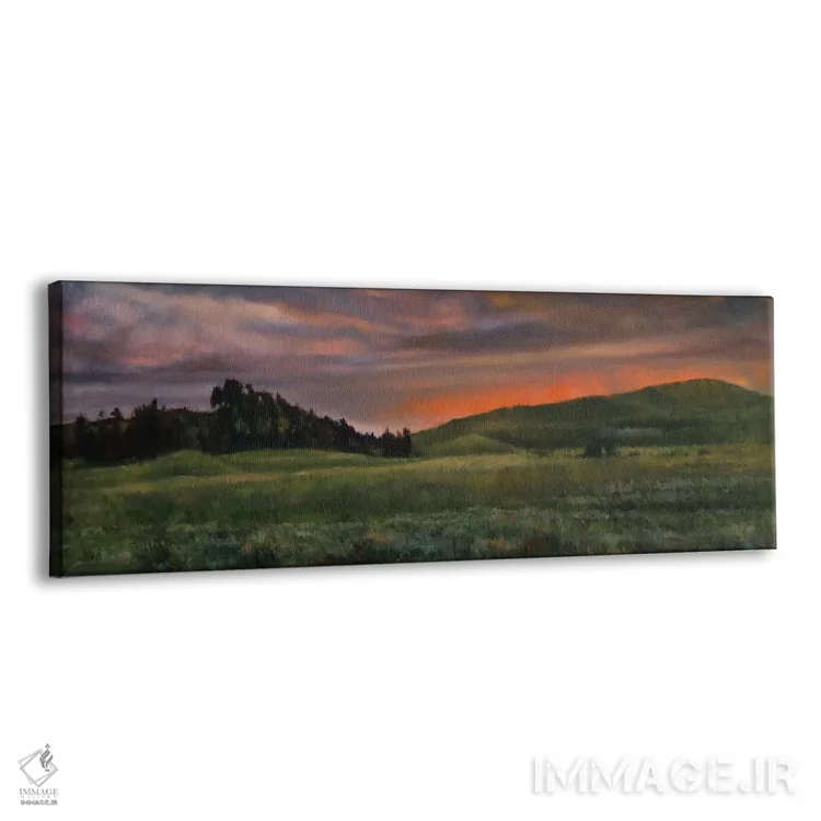 تابلو دکوراتیو غروب در پارک اثر شرلی کلیری - نمای پرسپکتیو محصول