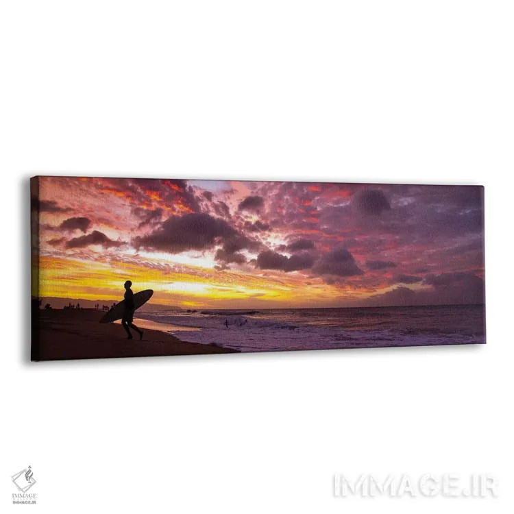 تابلو دکوراتیو غروب مه دود آتشفشانی اثر شان دیوی - نمای پرسپکتیو محصول