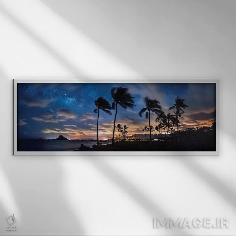 تابلو دکوراتیو ستارگان موکولیئی اثر شان دیوی - نمای قابدار سفید