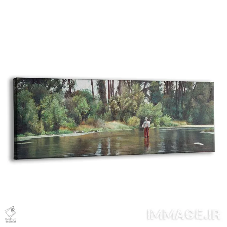 تابلو دکوراتیو پرتاب قلاب برای ماهی بزرگ اثر شرلی کلیری - نمای پرسپکتیو محصول