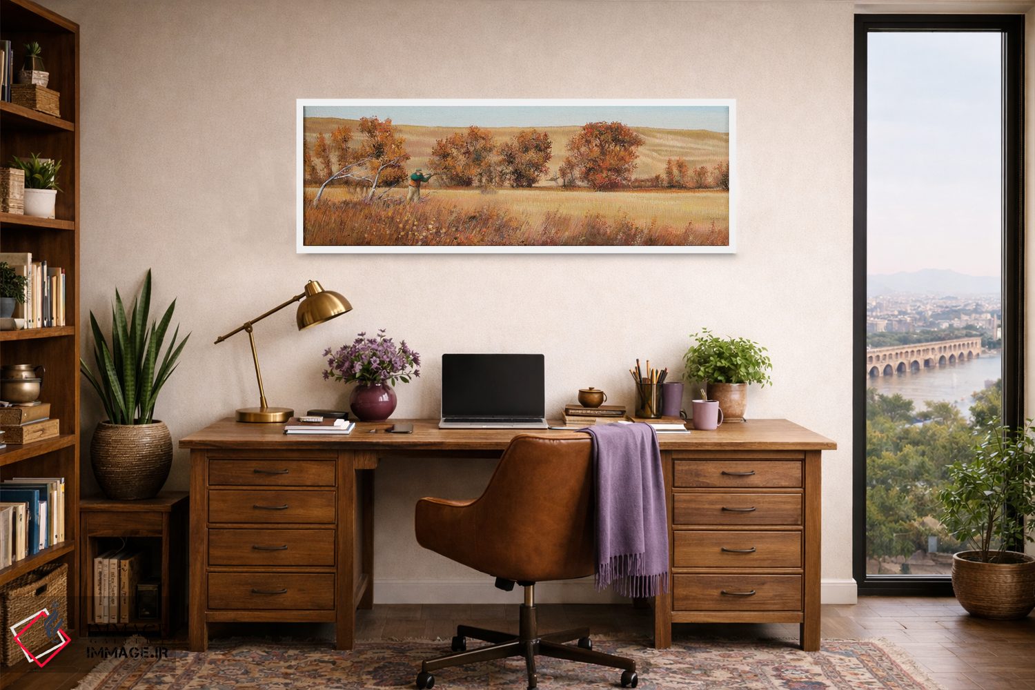 تابلو دکوراتیو شکارچی قرقاول به پرواز درآمده اثر شرلی کلیری - D1W