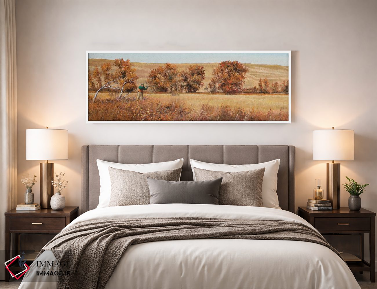 تابلو دکوراتیو شکارچی قرقاول به پرواز درآمده اثر شرلی کلیری - D3W