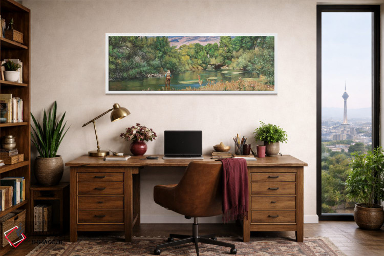 تابلو دکوراتیو تابستان بالای کانال آب اثر شرلی کلیری - D1W