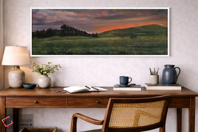 تابلو دکوراتیو غروب در پارک اثر شرلی کلیری - D1W