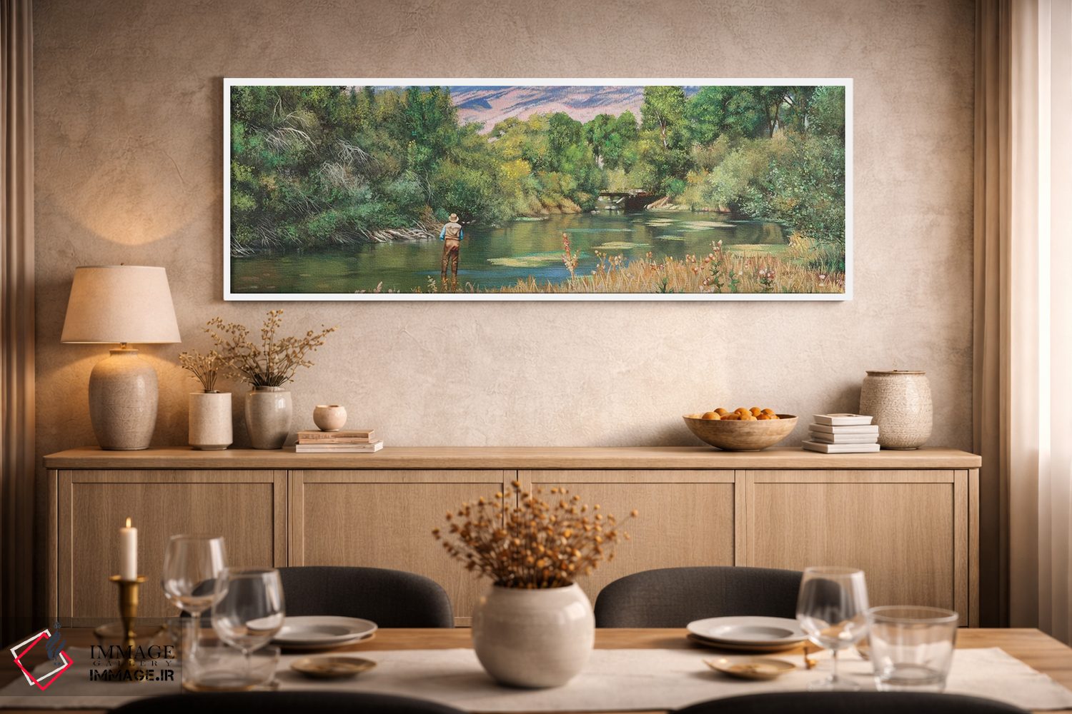 تابلو دکوراتیو تابستان بالای کانال آب اثر شرلی کلیری - D2W