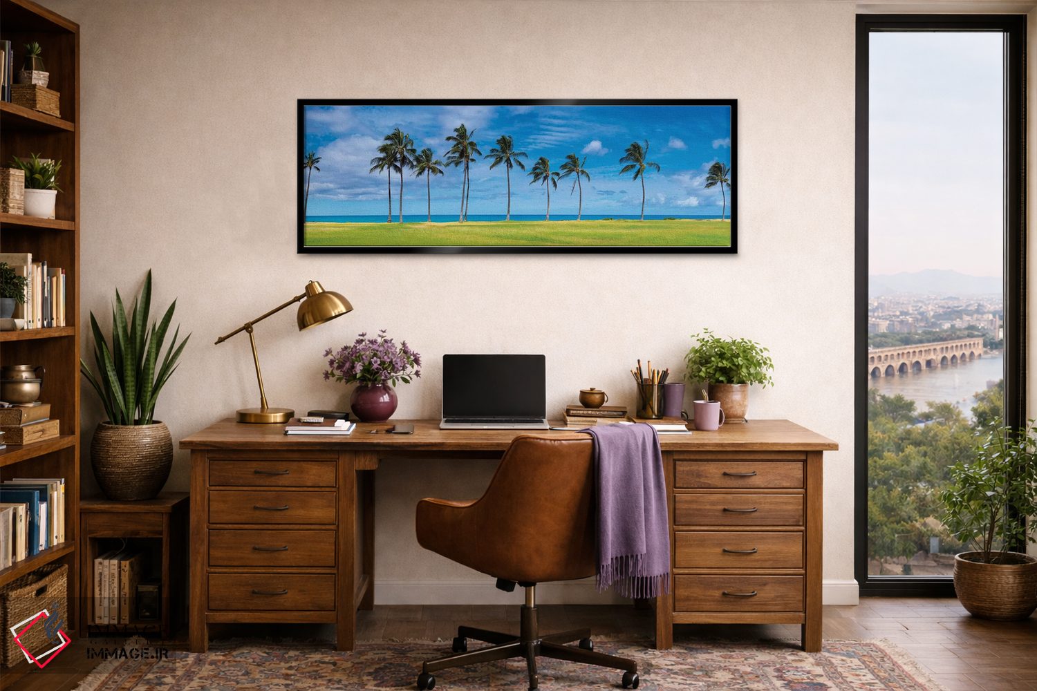 تابلو دکوراتیو نخل های غربی اثر شان دیوی - D2B