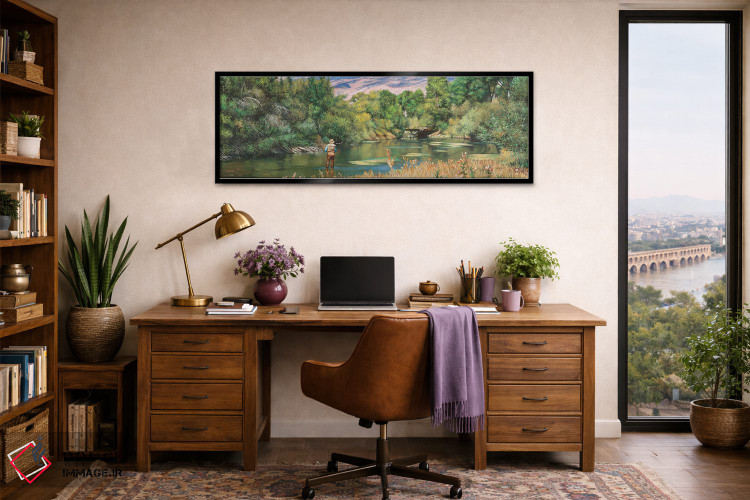 تابلو دکوراتیو تابستان بالای کانال آب اثر شرلی کلیری - D3B