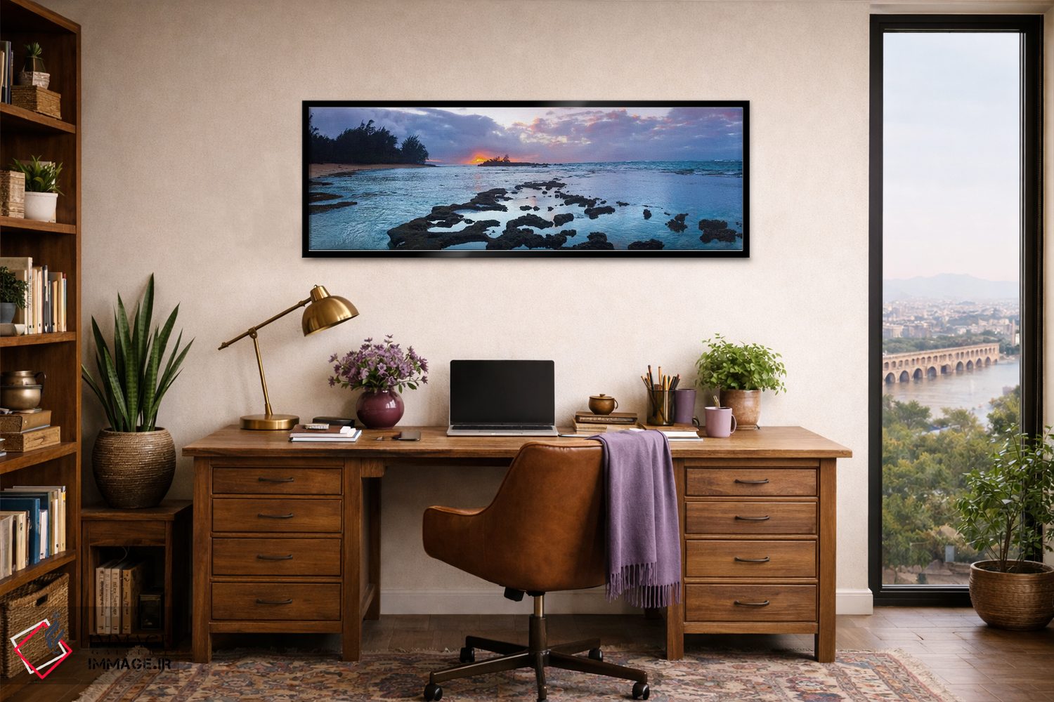 تابلو دکوراتیو چراغ طلایی اثر شان دیوی - D3B