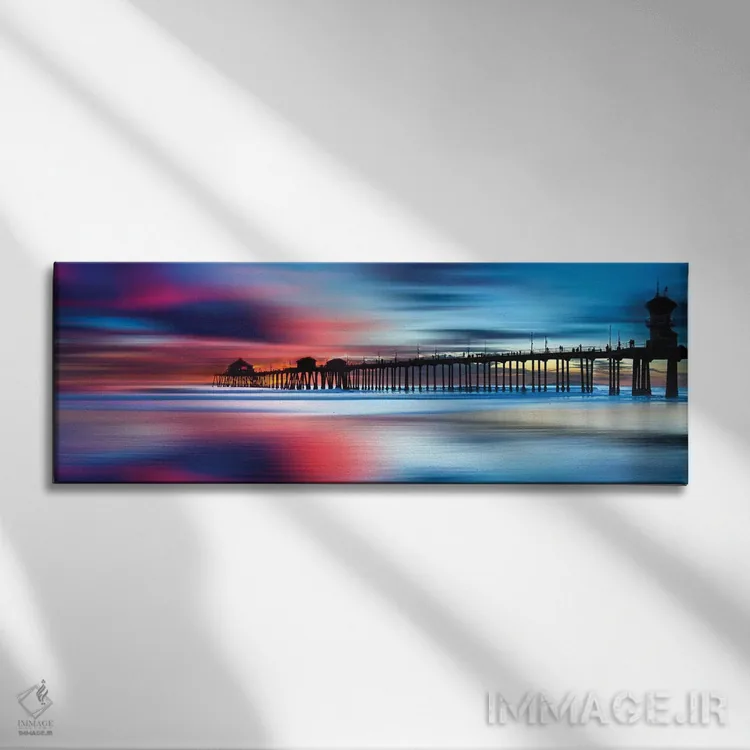 تابلو دکوراتیو پاستل های هانتینگتون اثر شان دیوی - نمای روبهرو روی دیوار