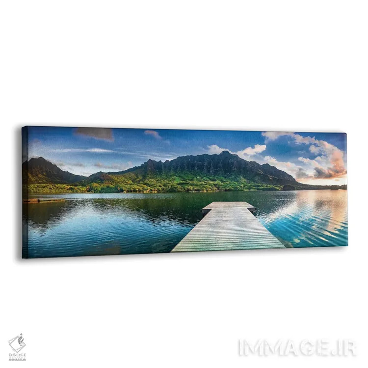 تابلو دکوراتیو اسکله جزیره بهشت اثر شان دیوی - نمای پرسپکتیو محصول