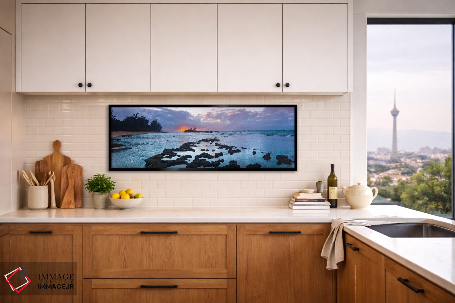 تابلو دکوراتیو چراغ طلایی اثر شان دیوی - D5B