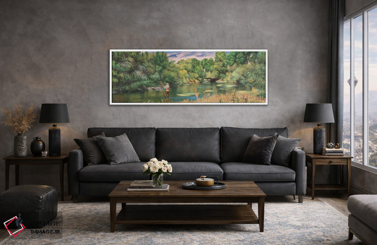 تابلو دکوراتیو تابستان بالای کانال آب اثر شرلی کلیری - D4W