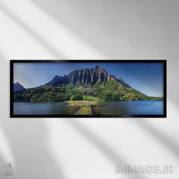 تابلو دکوراتیو عکس پانوراما از ماهیگیری کوآلوا اثر شان دیوی - نمای قابدار مشکی