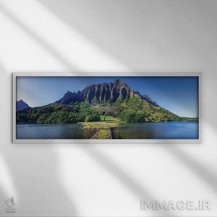 تابلو دکوراتیو عکس پانوراما از ماهیگیری کوآلوا اثر شان دیوی - نمای قابدار سفید