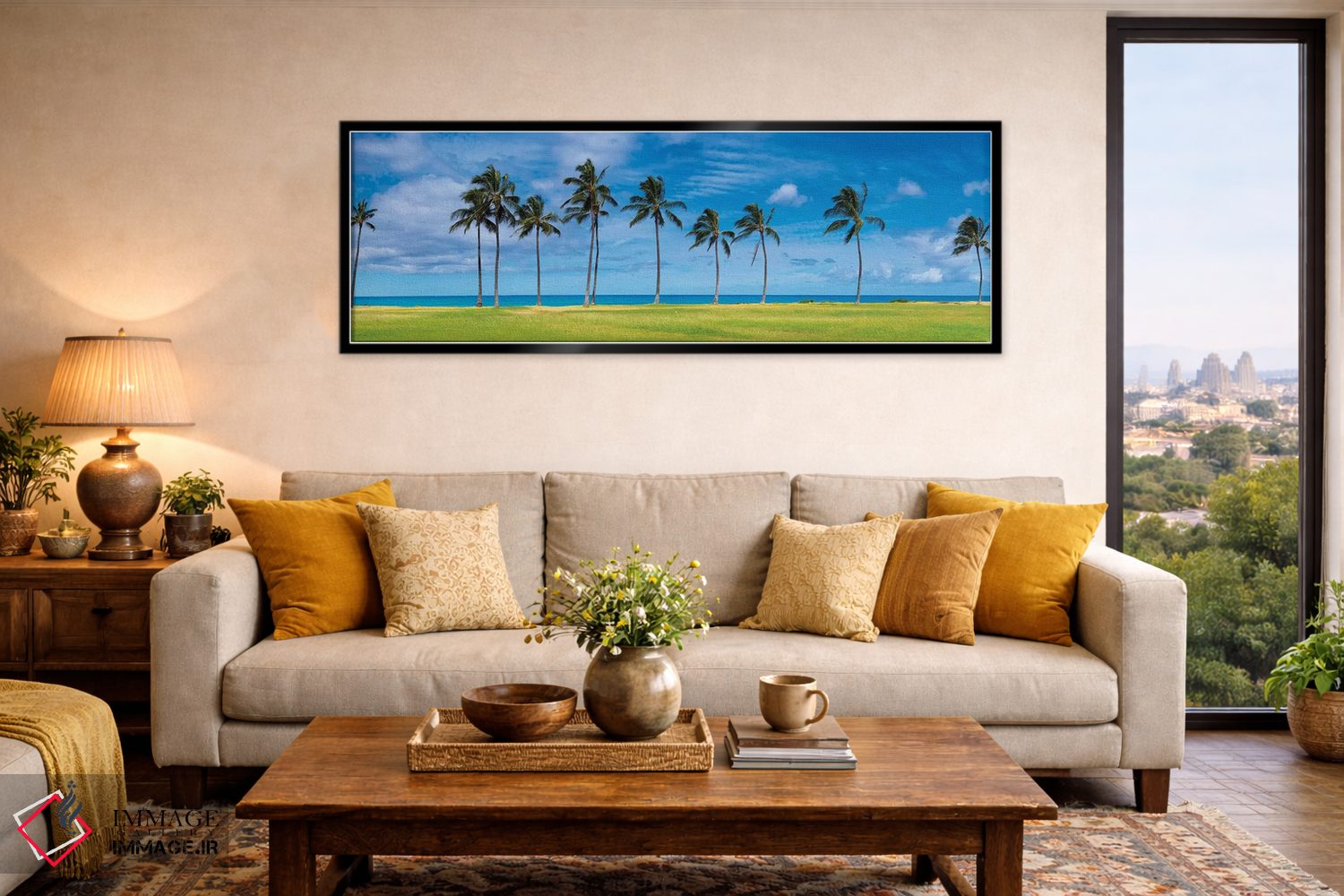 تابلو دکوراتیو نخل های غربی اثر شان دیوی - D6B