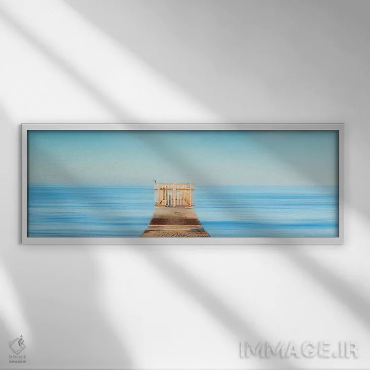 تابلو دکوراتیو دروازه پاستلی اثر شان دیوی - نمای قابدار سفید