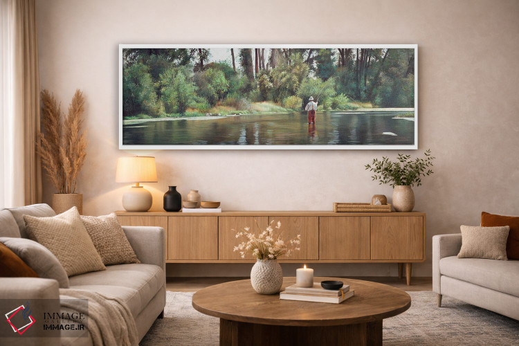 تابلو دکوراتیو پرتاب قلاب برای ماهی بزرگ اثر شرلی کلیری - D3W