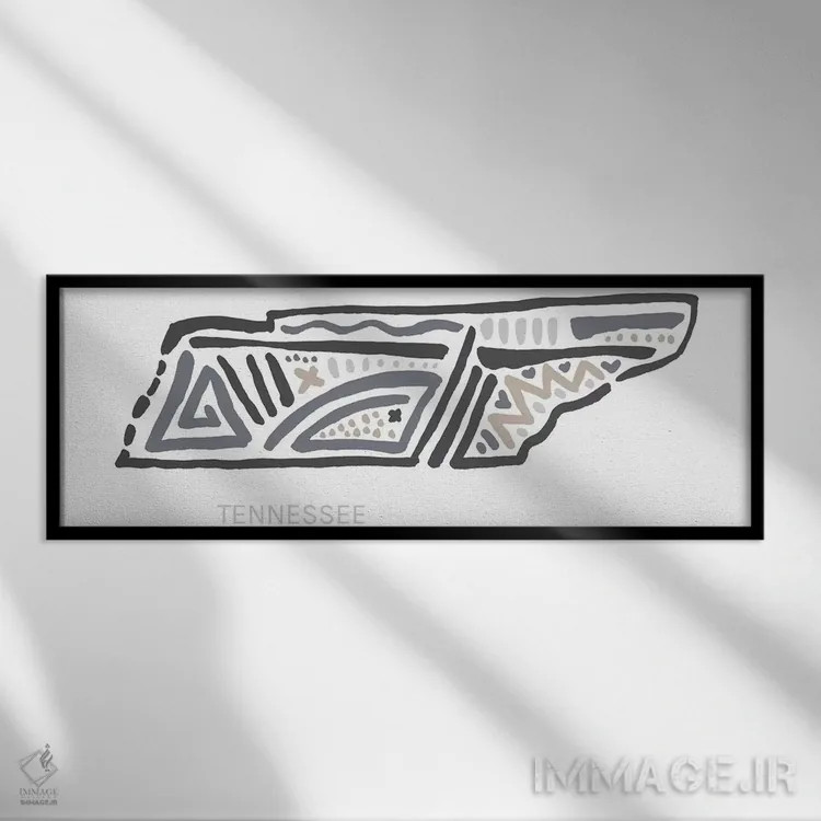 تابلو دکوراتیو تنسی اثر استیتمنت گودز - نمای قابدار مشکی