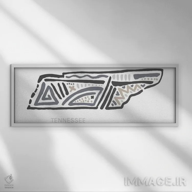 تابلو دکوراتیو تنسی اثر استیتمنت گودز - نمای قابدار سفید