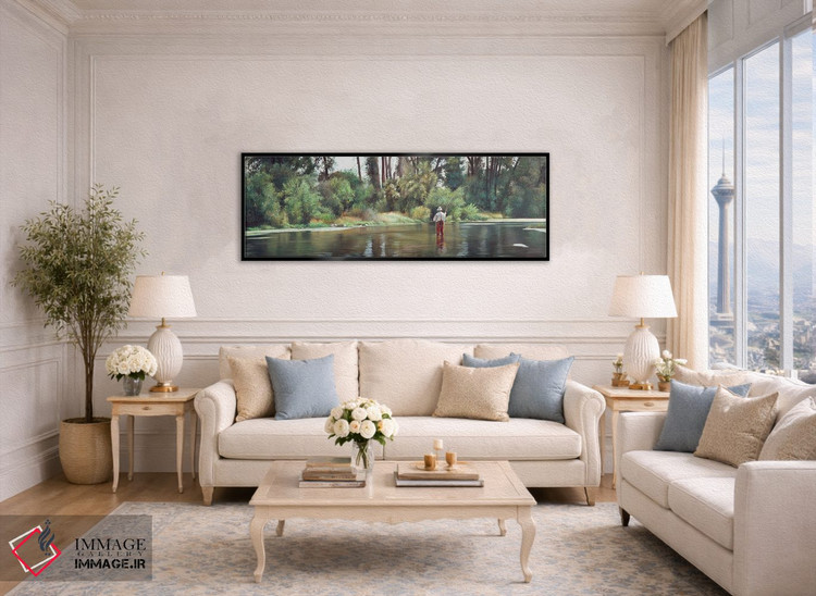 تابلو دکوراتیو پرتاب قلاب برای ماهی بزرگ اثر شرلی کلیری - D5B