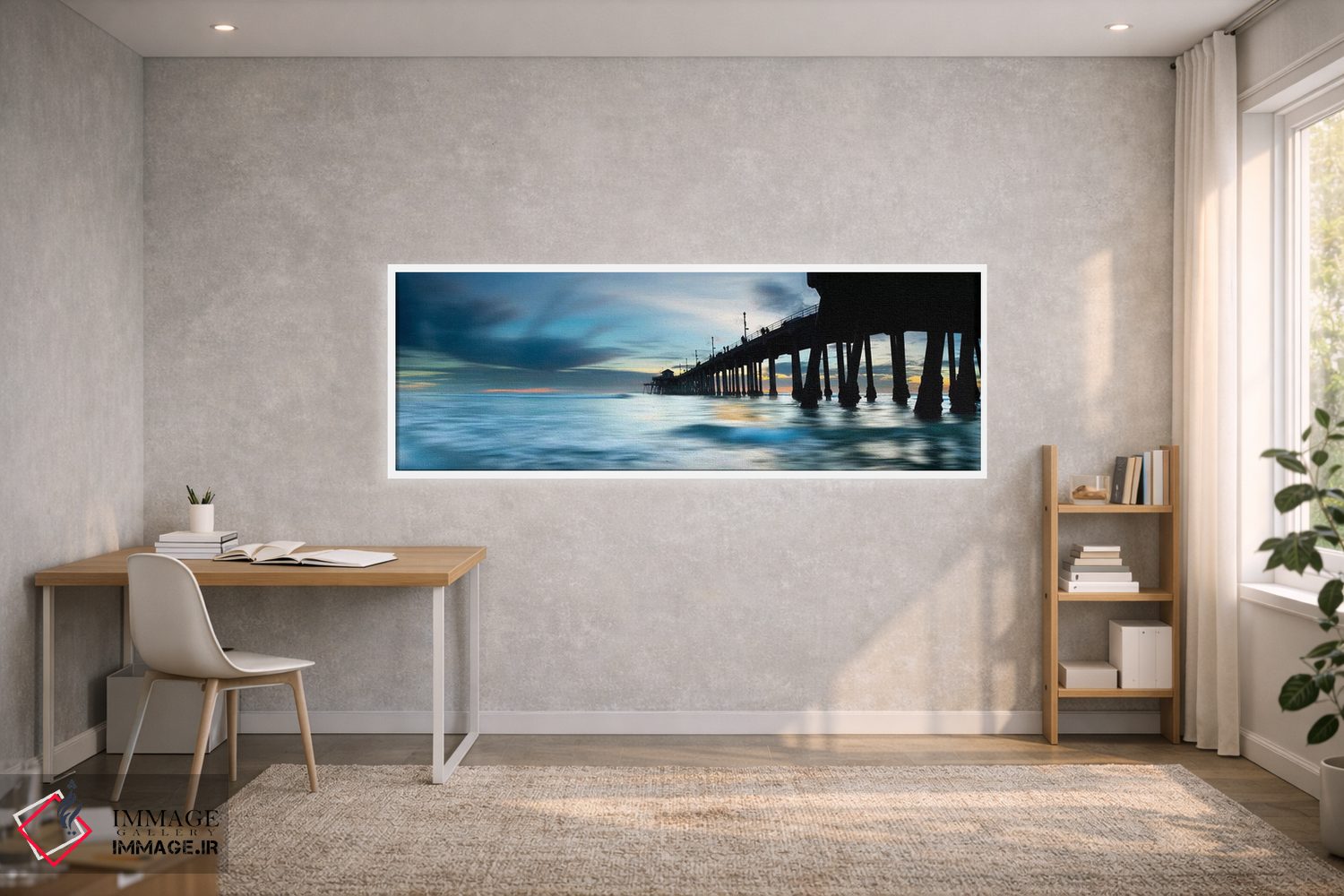 تابلو دکوراتیو سایه های اسکله هانتینگتون اثر شان دیوی - D1W