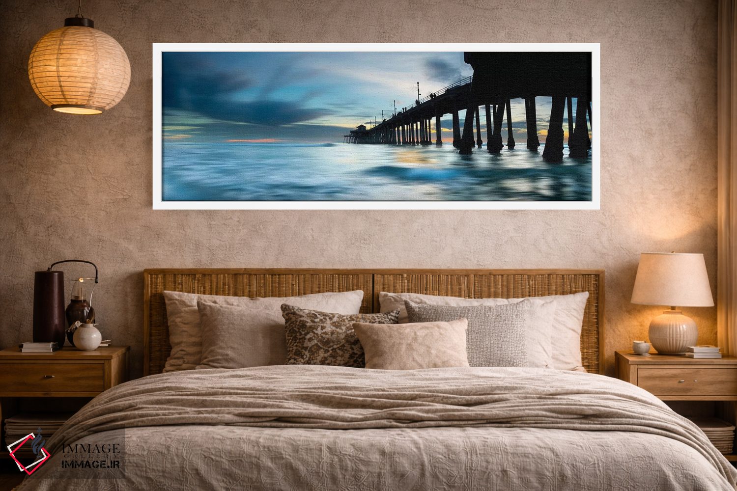 تابلو دکوراتیو سایه های اسکله هانتینگتون اثر شان دیوی - D2W