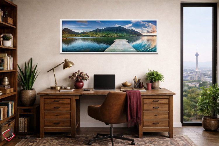 تابلو دکوراتیو اسکله جزیره بهشت اثر شان دیوی - D1W