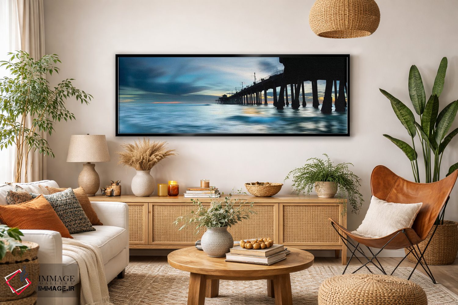 تابلو دکوراتیو سایه های اسکله هانتینگتون اثر شان دیوی - D4B