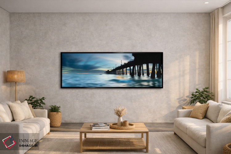 تابلو دکوراتیو سایه های اسکله هانتینگتون اثر شان دیوی - D5B