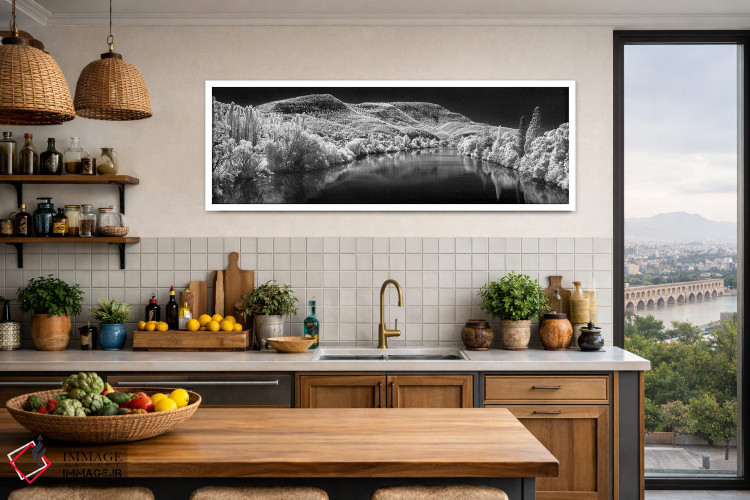 تابلو دکوراتیو نورفولک برفی اثر شان دیوی - D3W