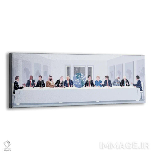 تابلو دکوراتیو شام آخر زمین اثر الاد شاگریر - نمای پرسپکتیو محصول