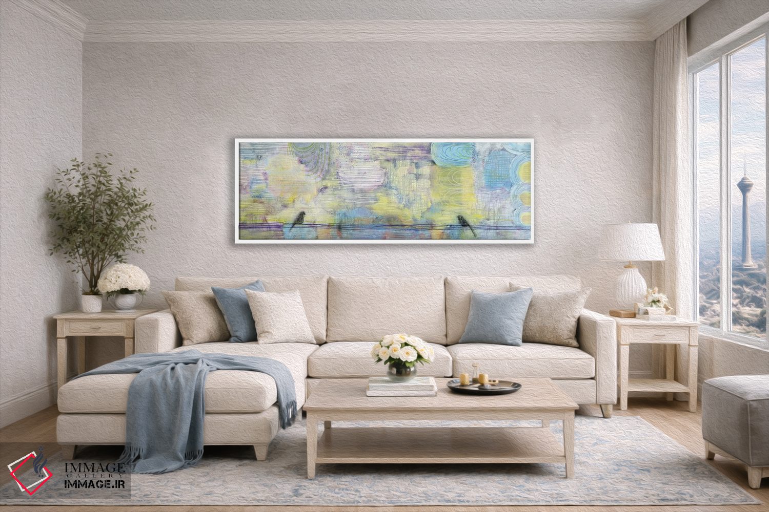 تابلو دکوراتیو پرندگان شهری اثر سارا فرانکلین - D4W