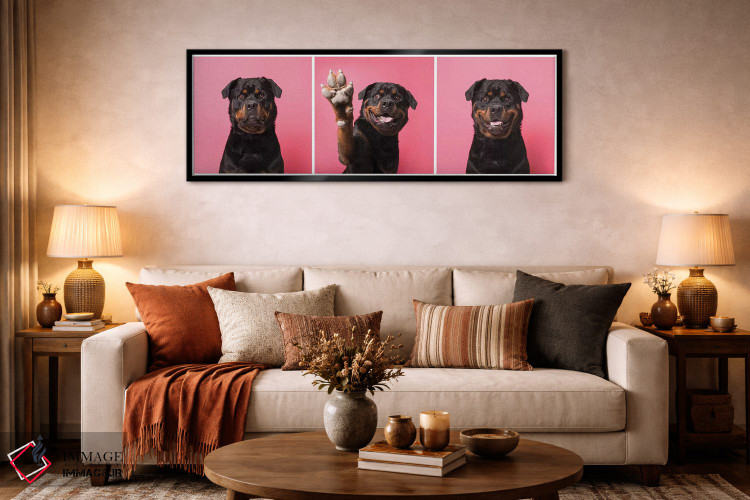 تابلو دکوراتیو بزن قدش! بو سگ نجات یافته اثر سوفی گامان - D6B